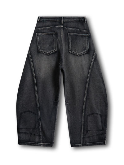 Dark Wash Distress Jeans - S131
