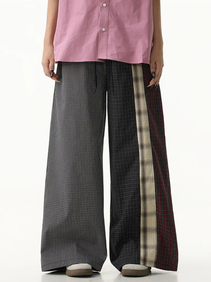 Plaid Patch Street Pants-S1060