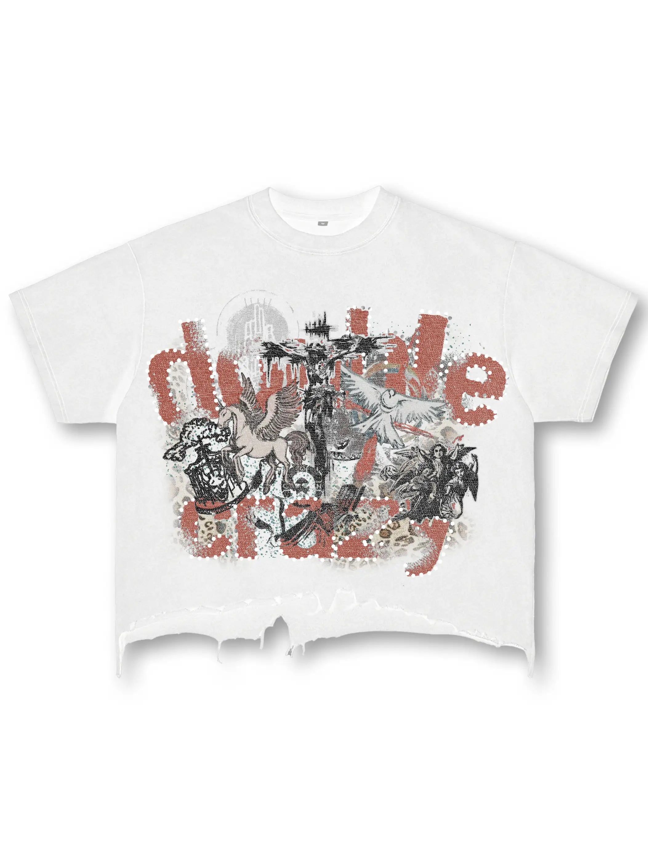 Archive Collage Distressed Tee-444