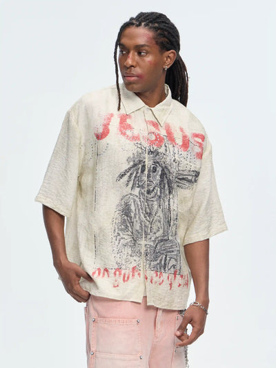 Camiseta Vintage Jesús Bling-459