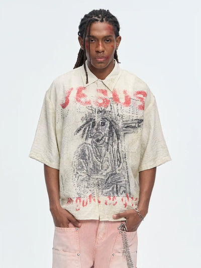 Camiseta Vintage Jesús Bling-459