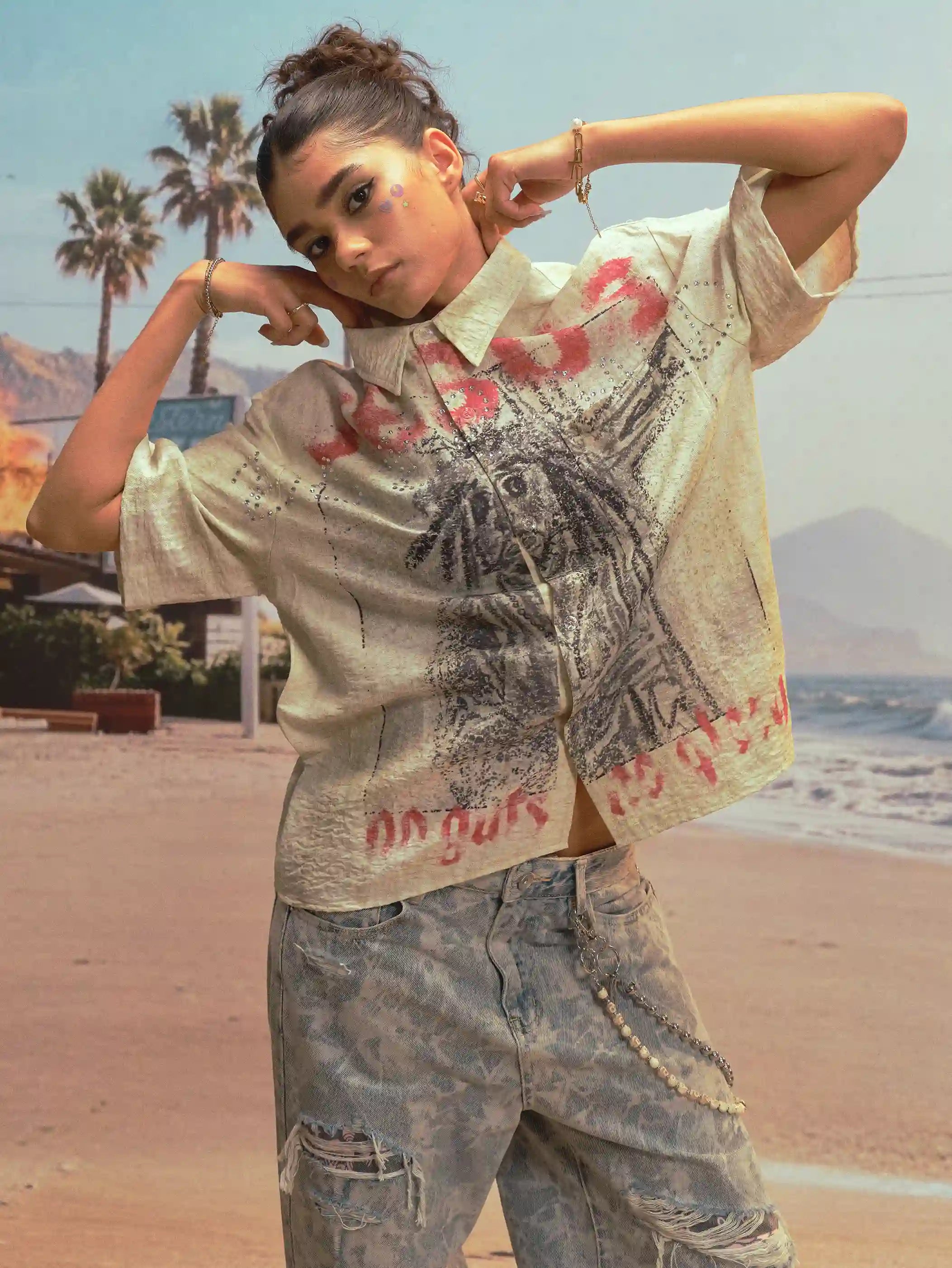 Camiseta Vintage Jesús Bling-459