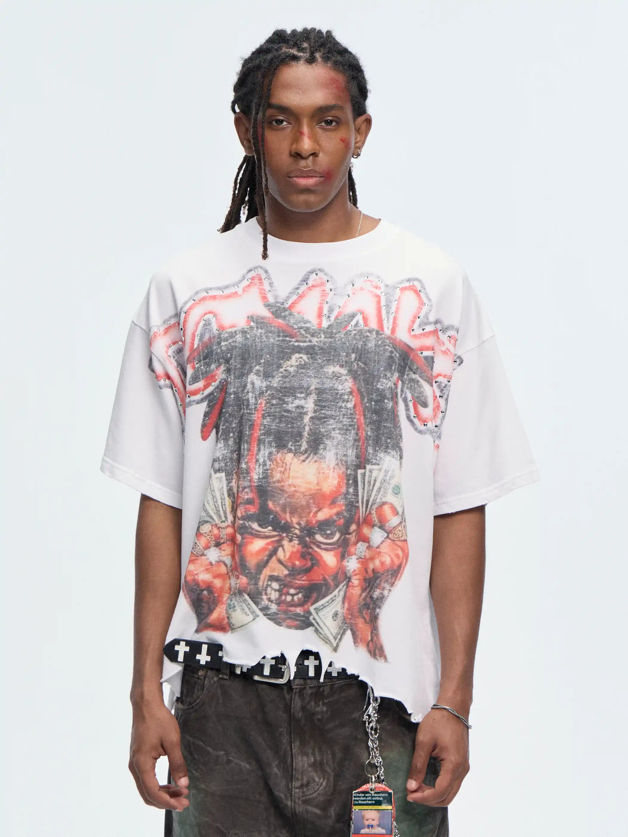 Iced Rage Distressed Tee-460