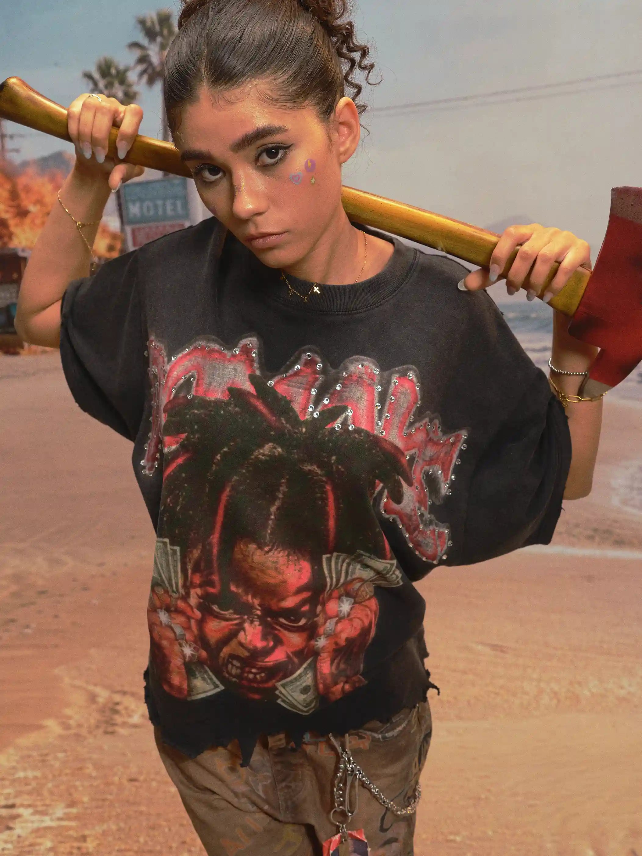 Iced Rage Distressed Tee-460