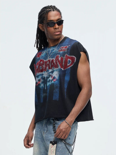 Camiseta sin mangas Ruby Saint Raw Edge-466