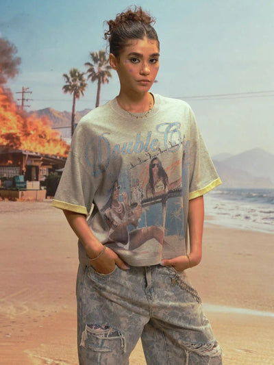 Miami Bling Layered Boxy Tee-475
