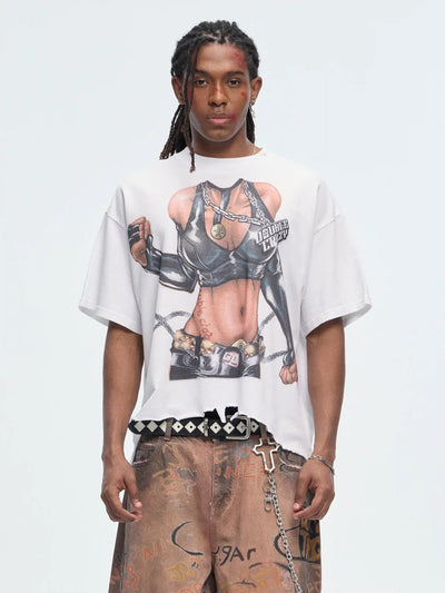 Raw Hem Hardcore Boxy Tee-478