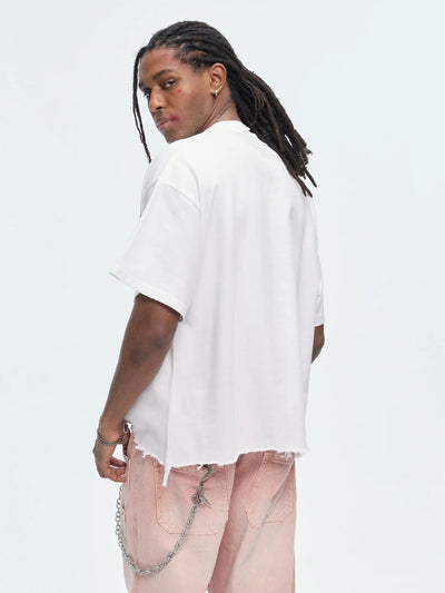 Raw Hem Distressed Liberty Tee-482