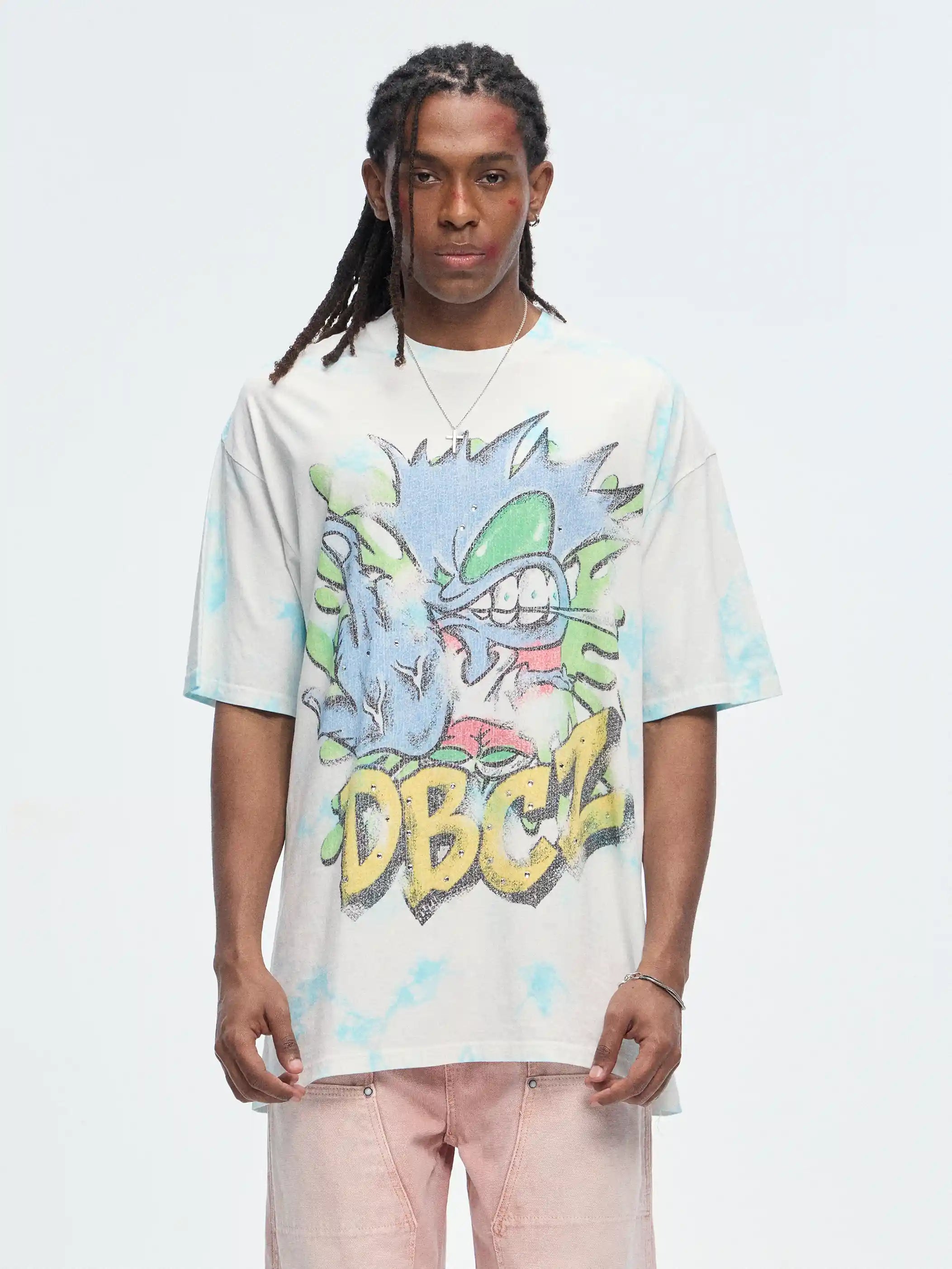 Edgy Bling Tie-dye Graphic Tee-484