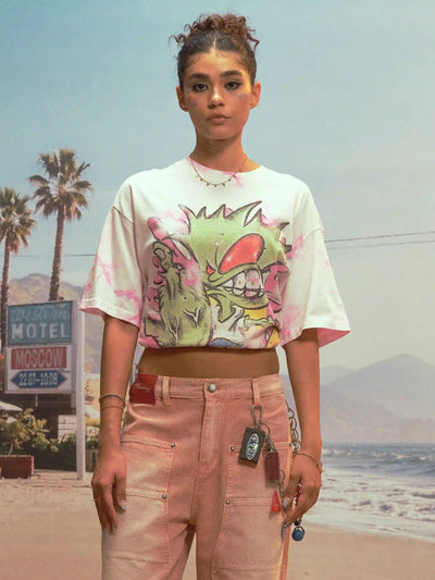 Edgy Bling Tie-dye Graphic Tee-484