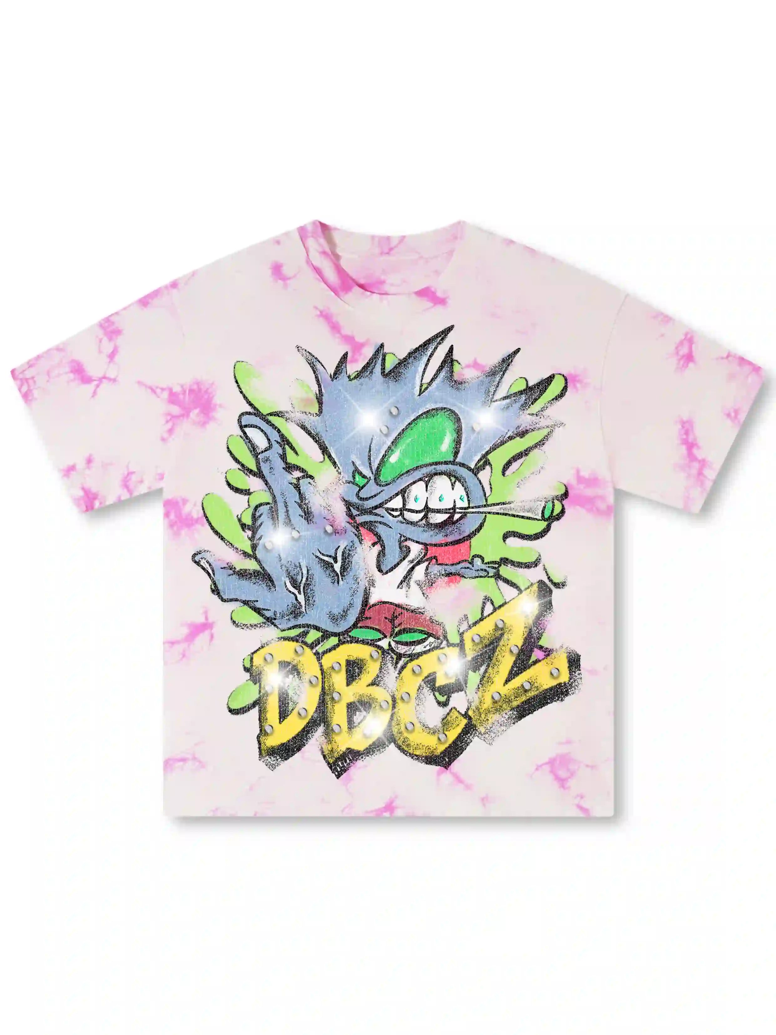 Edgy Bling Tie-dye Graphic Tee-484