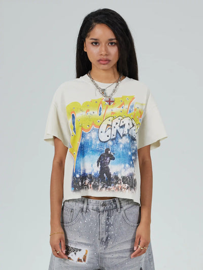 Camiseta desgastada Rockstar-617