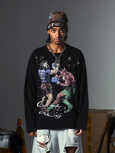 Vintage Painted Jesus L/S-712