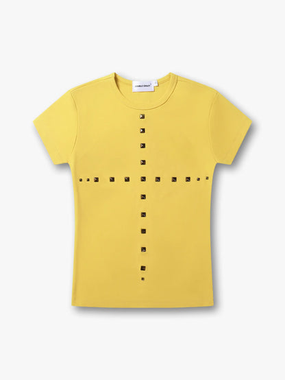 Radiant Cross Stud T-shirt-261