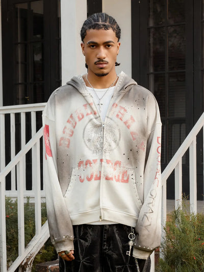 Sudadera con capucha Crazy College-374