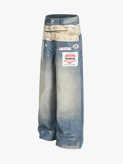 Rusted Street Wasteland Straight Jeans-S1080