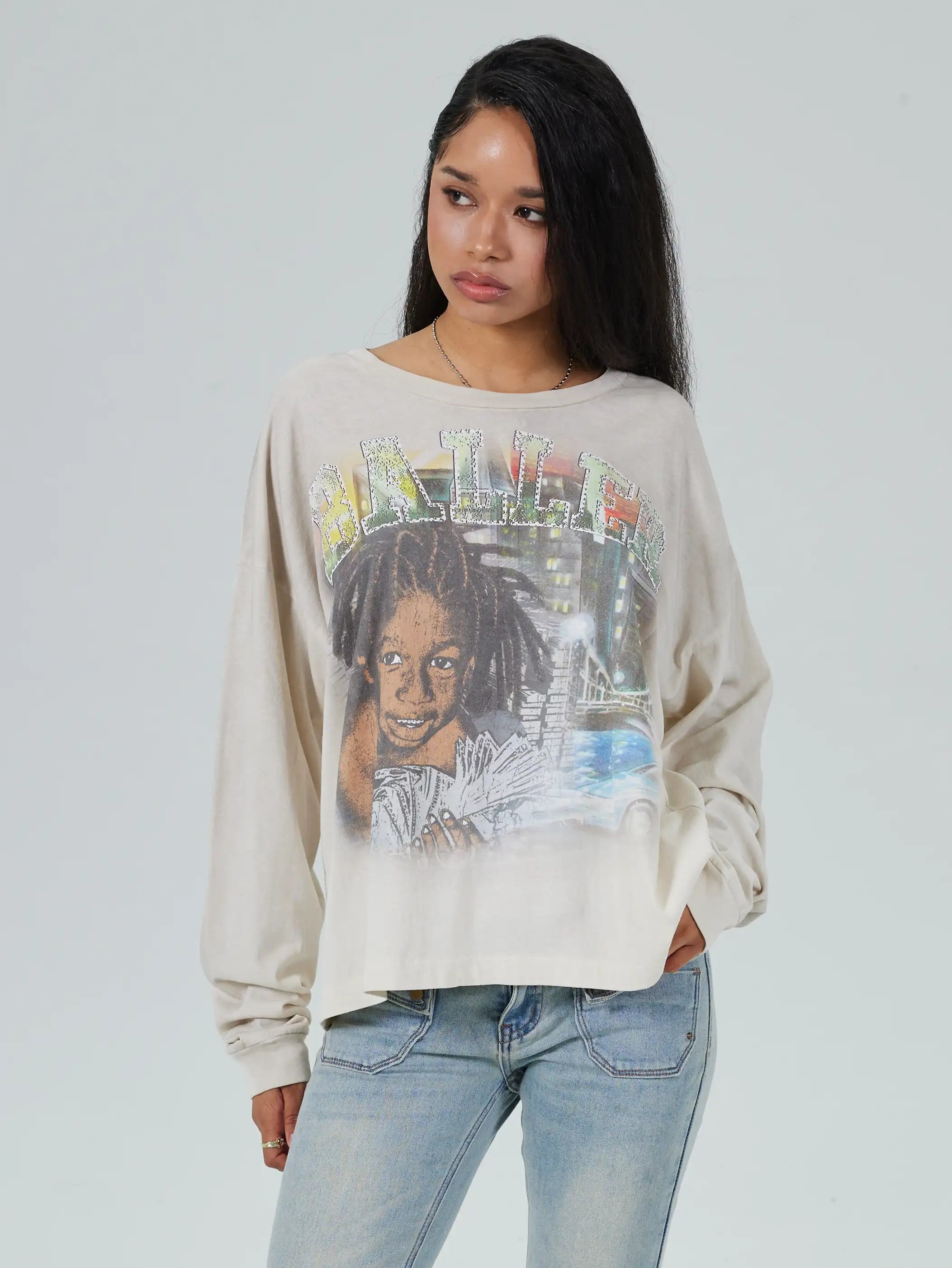 Washed Baller Cash Boxy L/S-728