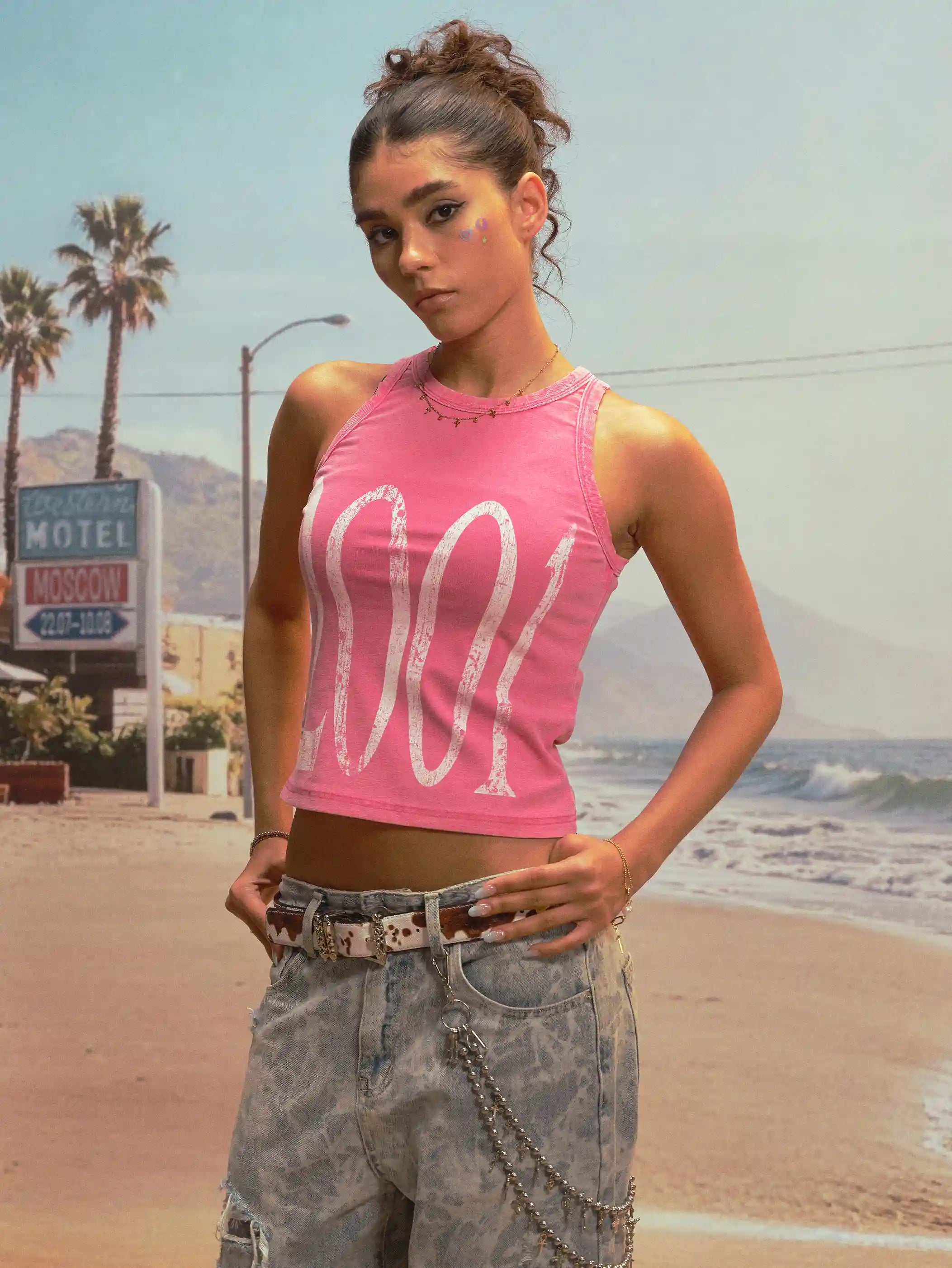 2001 Y2K Distressed Muscle Tank-524