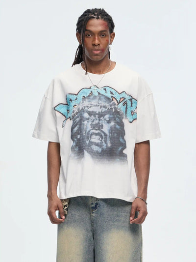 Bling Crying Jesus Graphic Tee-529