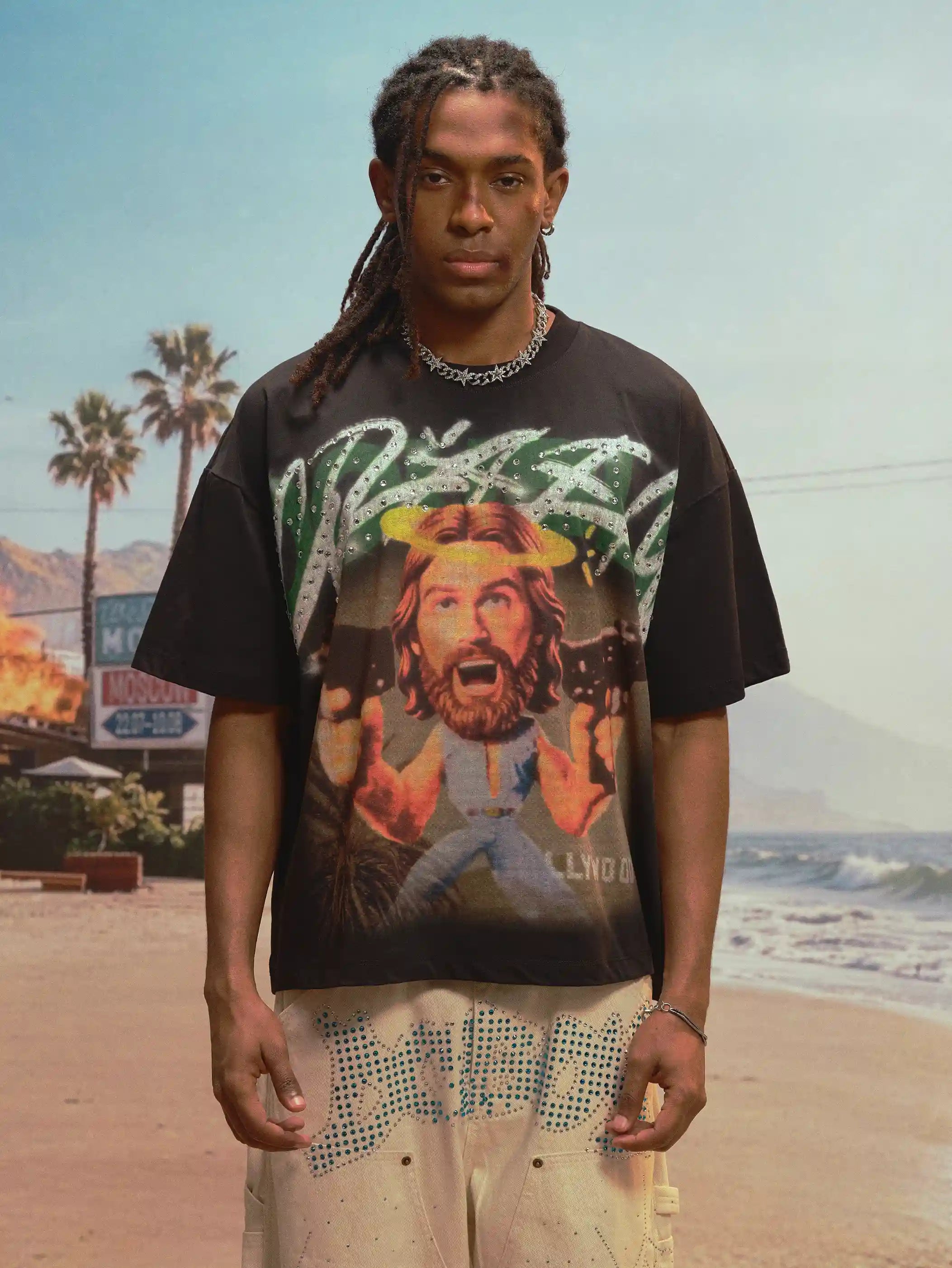 Bling Funny Jesus Boxy Tee-532