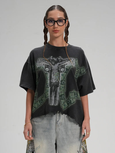 Rhinestone Jesus Parody Tee-553