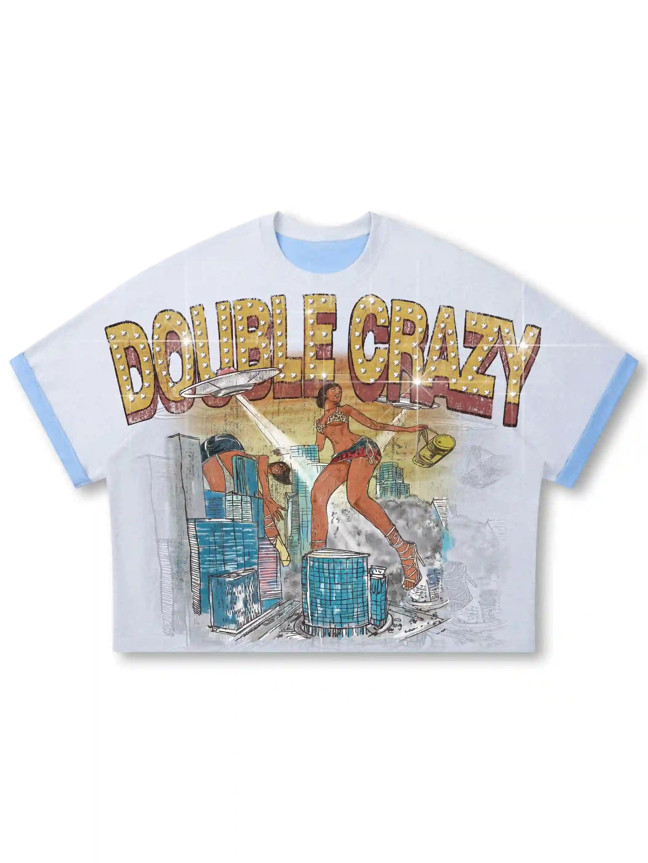 90s Bling Sci-fi Hand-drawn Tee-534