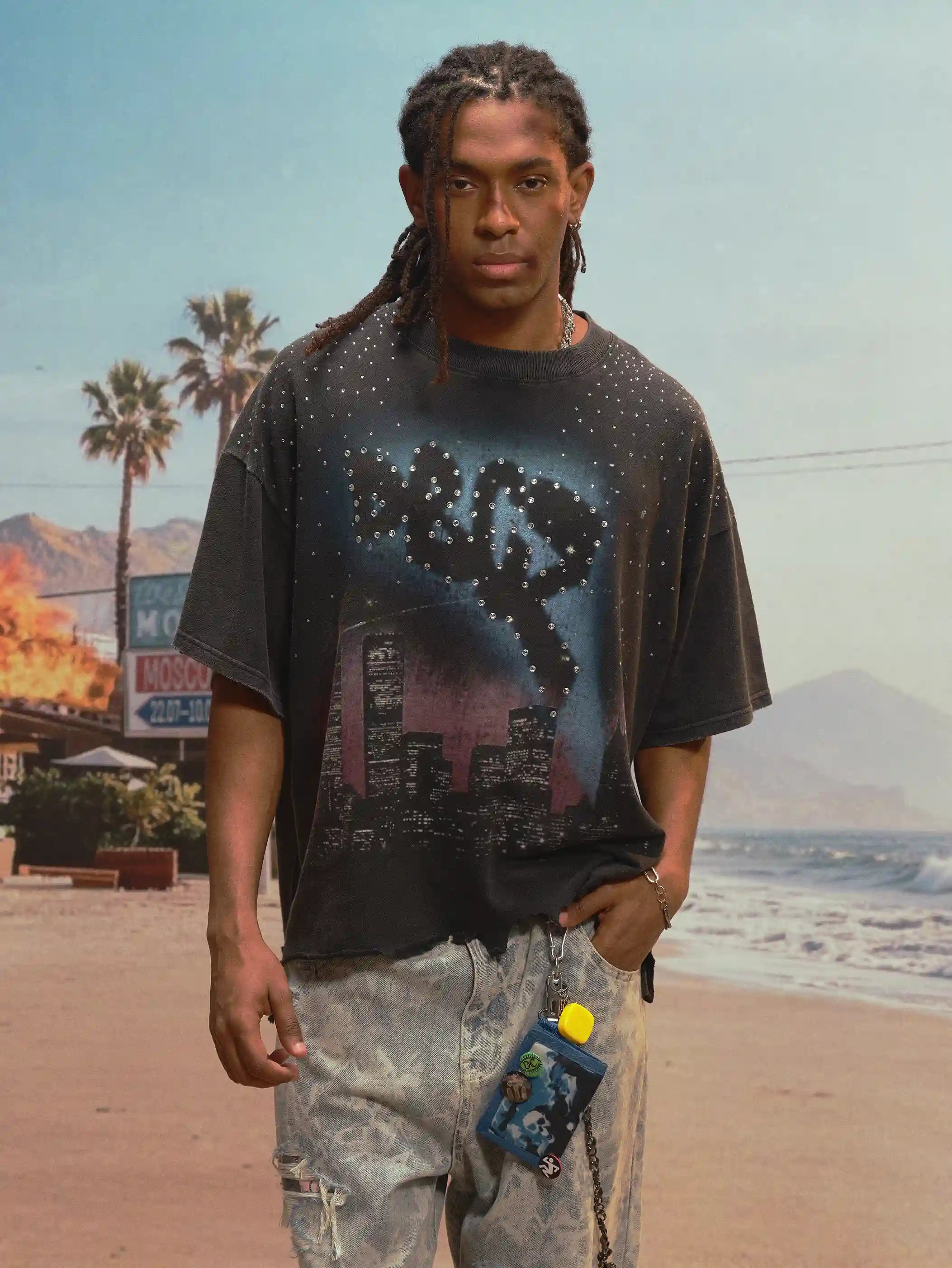 90s Bling Airbrush City Tee-540