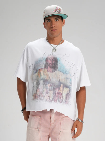 Camiseta Ancha de Estrás Jesus Skyline-548