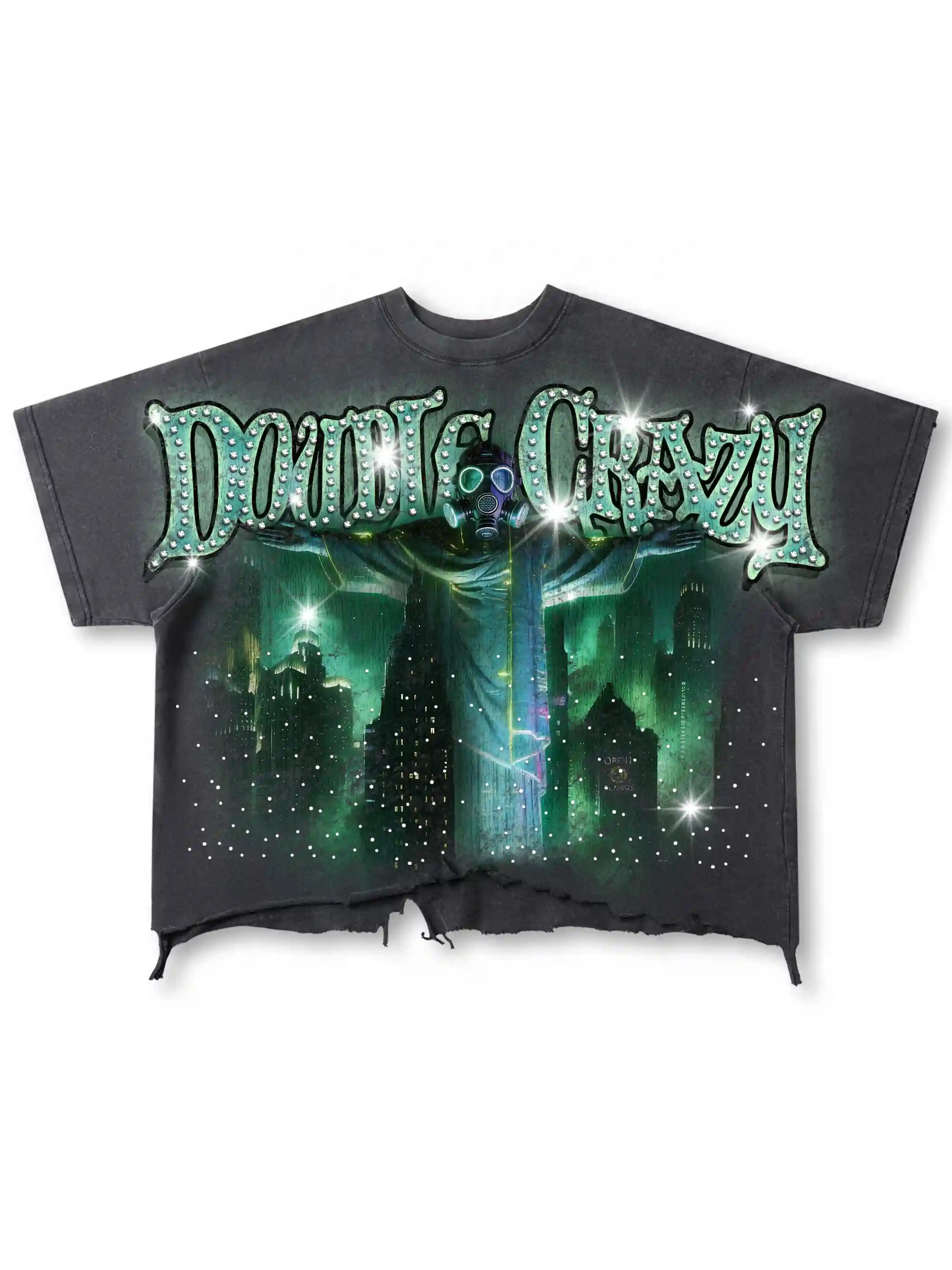 Toxic Gas Mask Jesus Graphic Tee-549