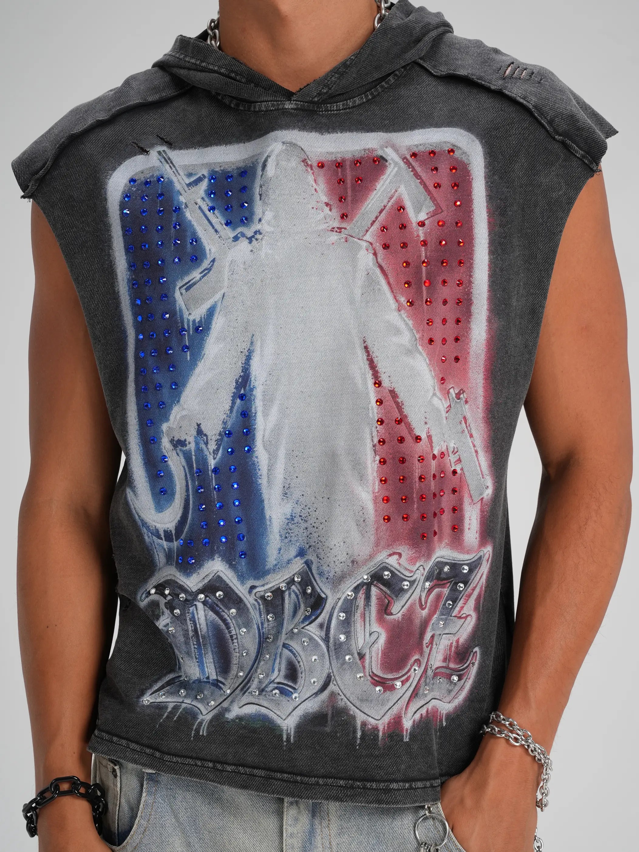 Parody Graphic Washed Cut-off-552