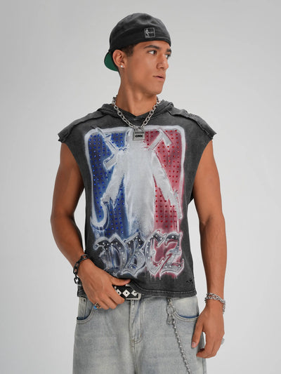 Parody Graphic Washed Cut-off-552