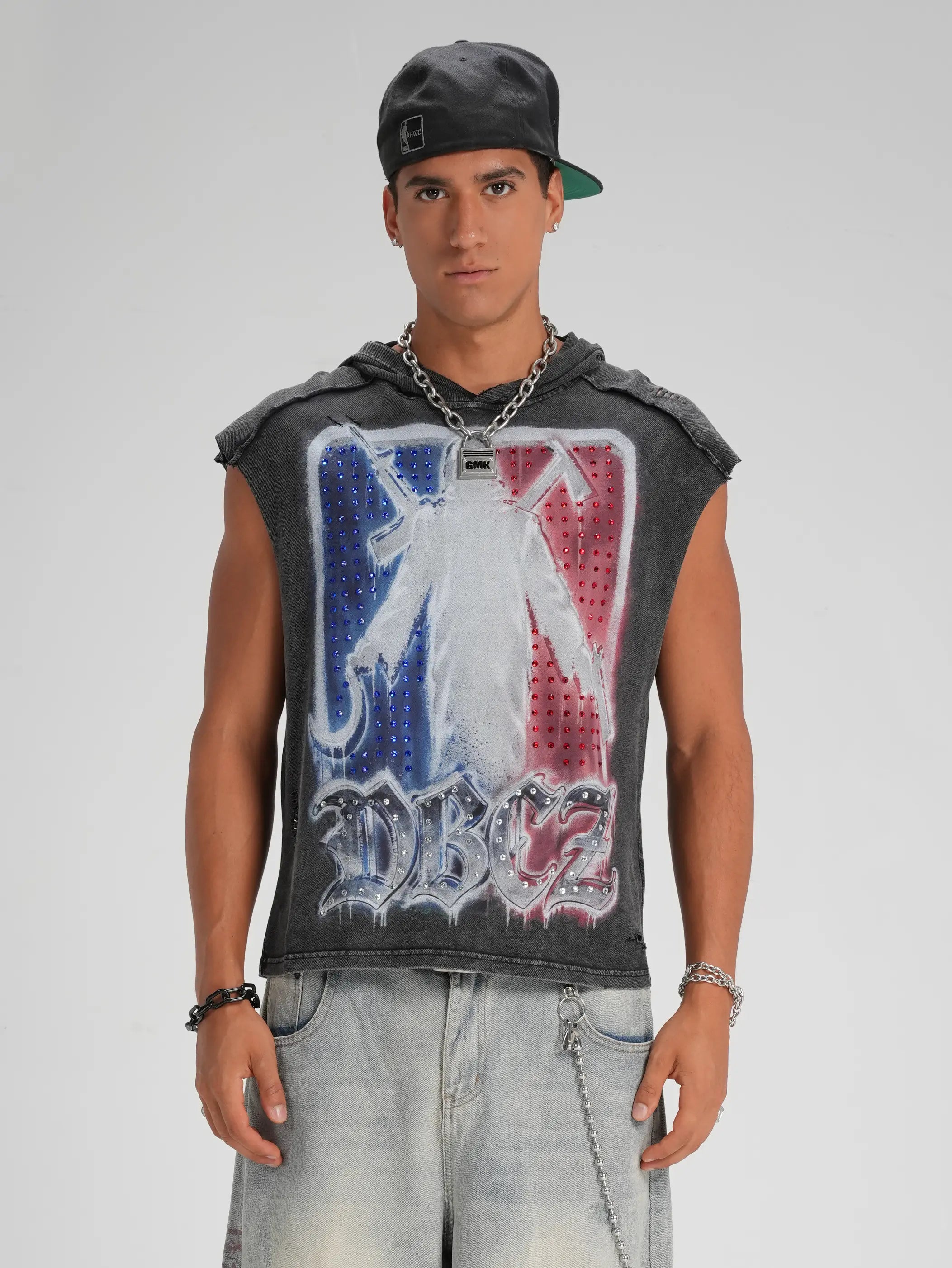 Parody Graphic Washed Cut-off-552