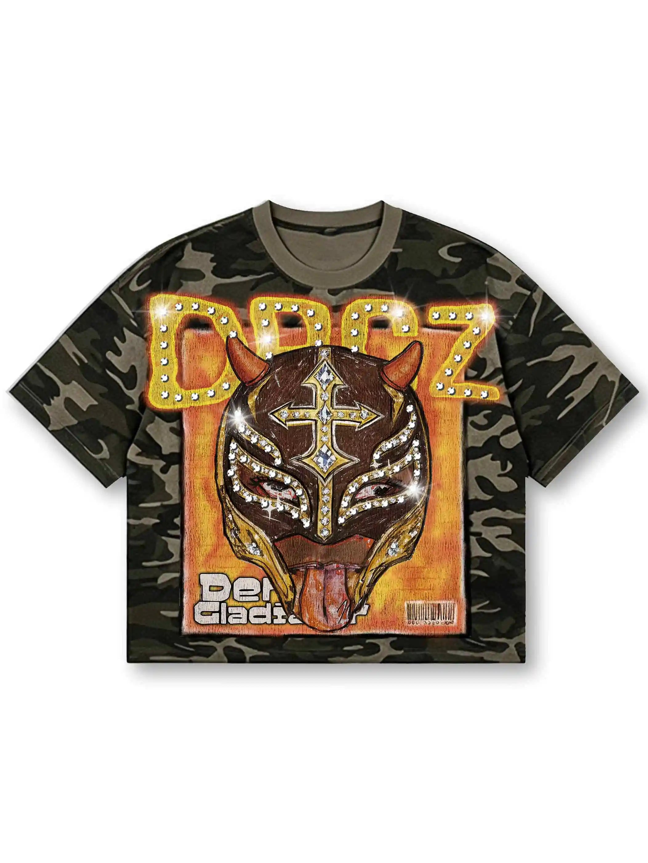 Camo Gladiator Boxy Tee-555