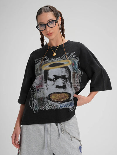 Currency Vintage Waffle Boxy Tee-557