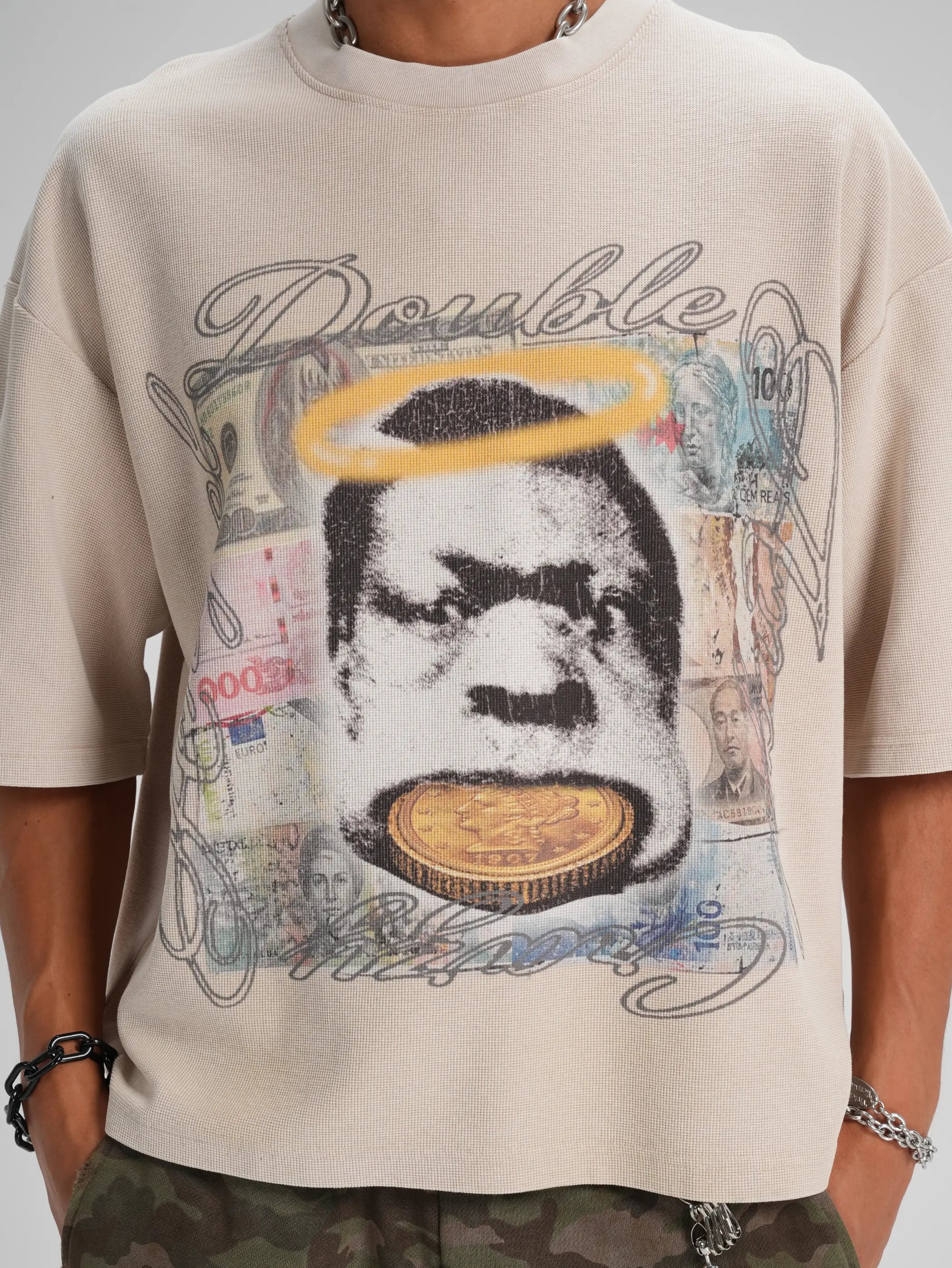 Currency Vintage Waffle Boxy Tee-557