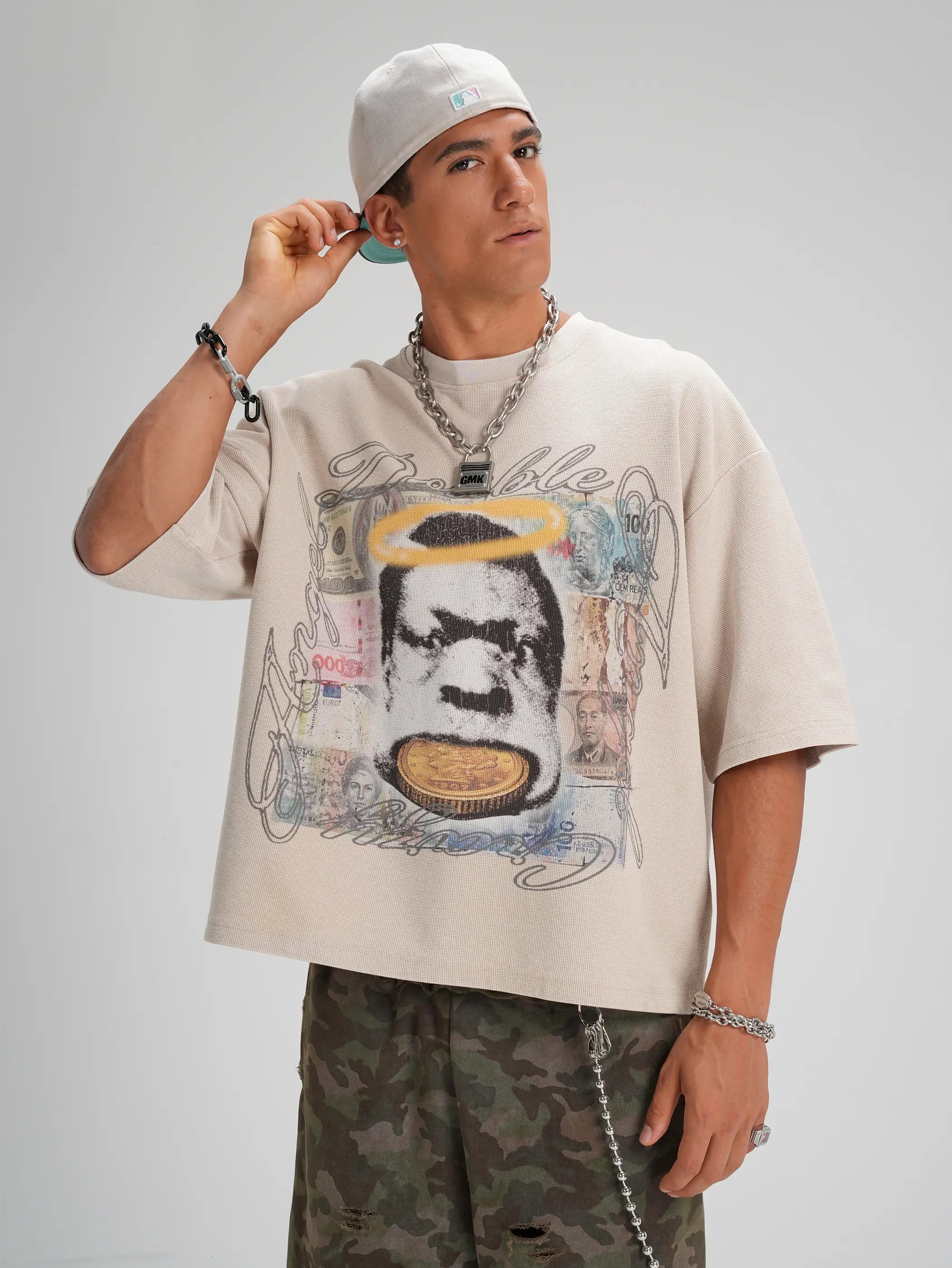 Currency Vintage Waffle Boxy Tee-557