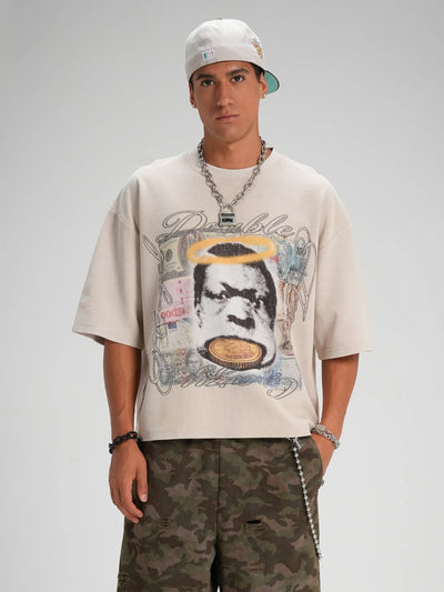 Currency Vintage Waffle Boxy Tee-557