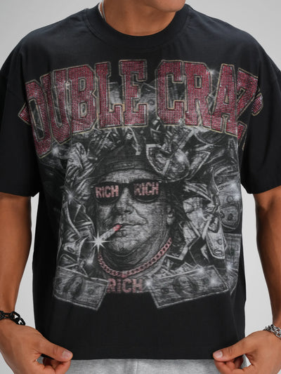 T-shirt graphique Bling Rich Jésus-560