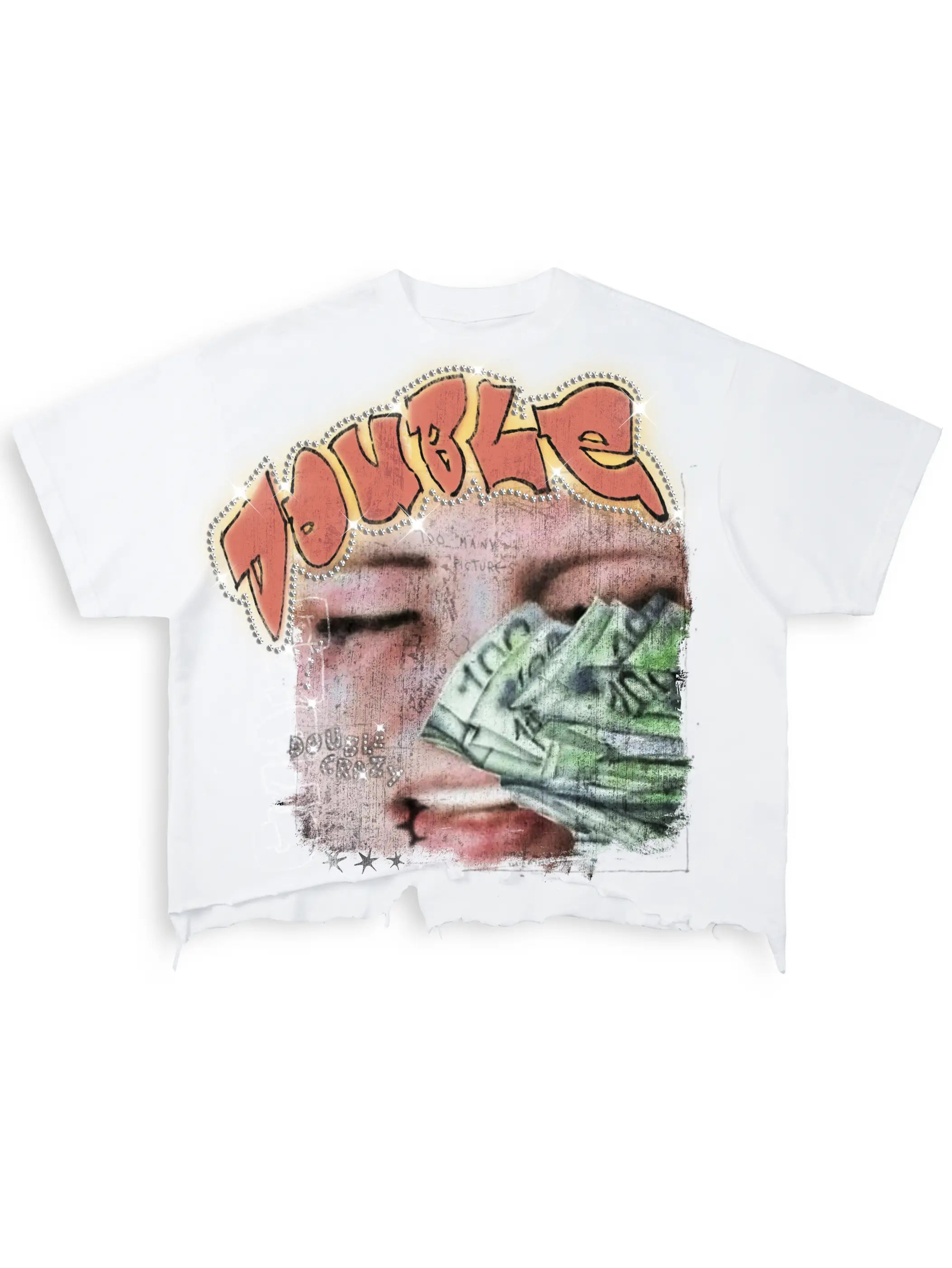 Bling Money Distressed Tee-563