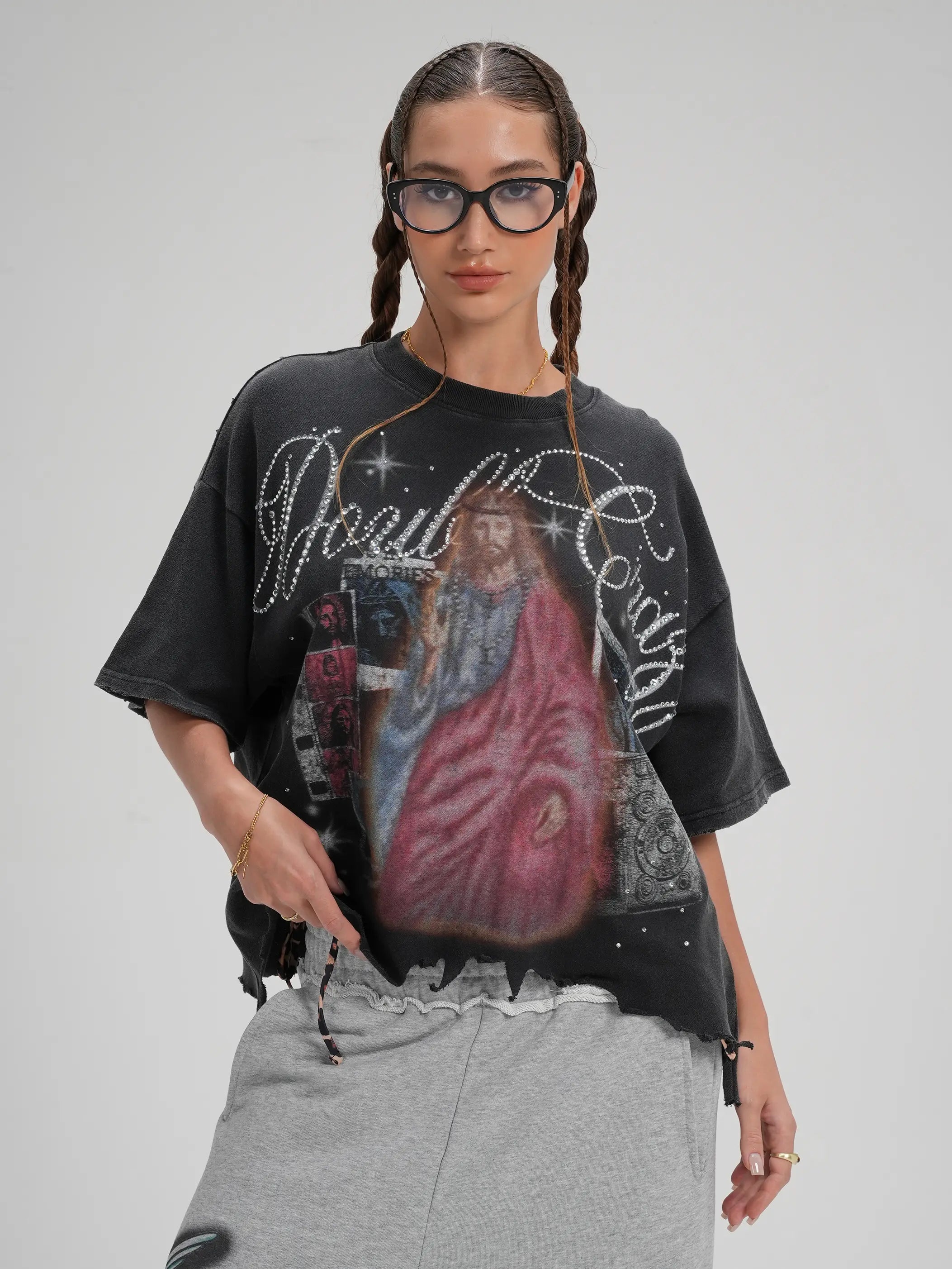 Distressed Art Jesus Tee-564