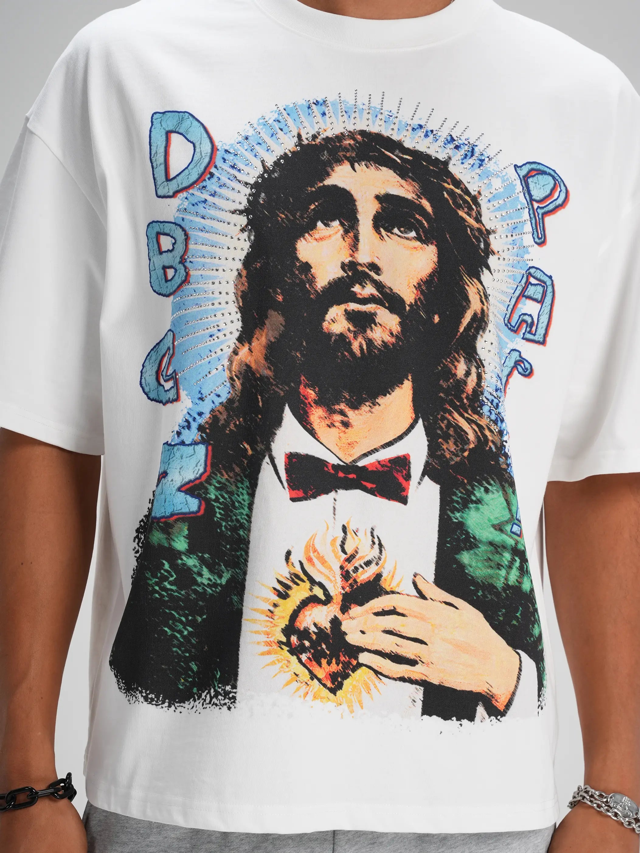 Bling Pop Art Jesus Boxy Tee-572