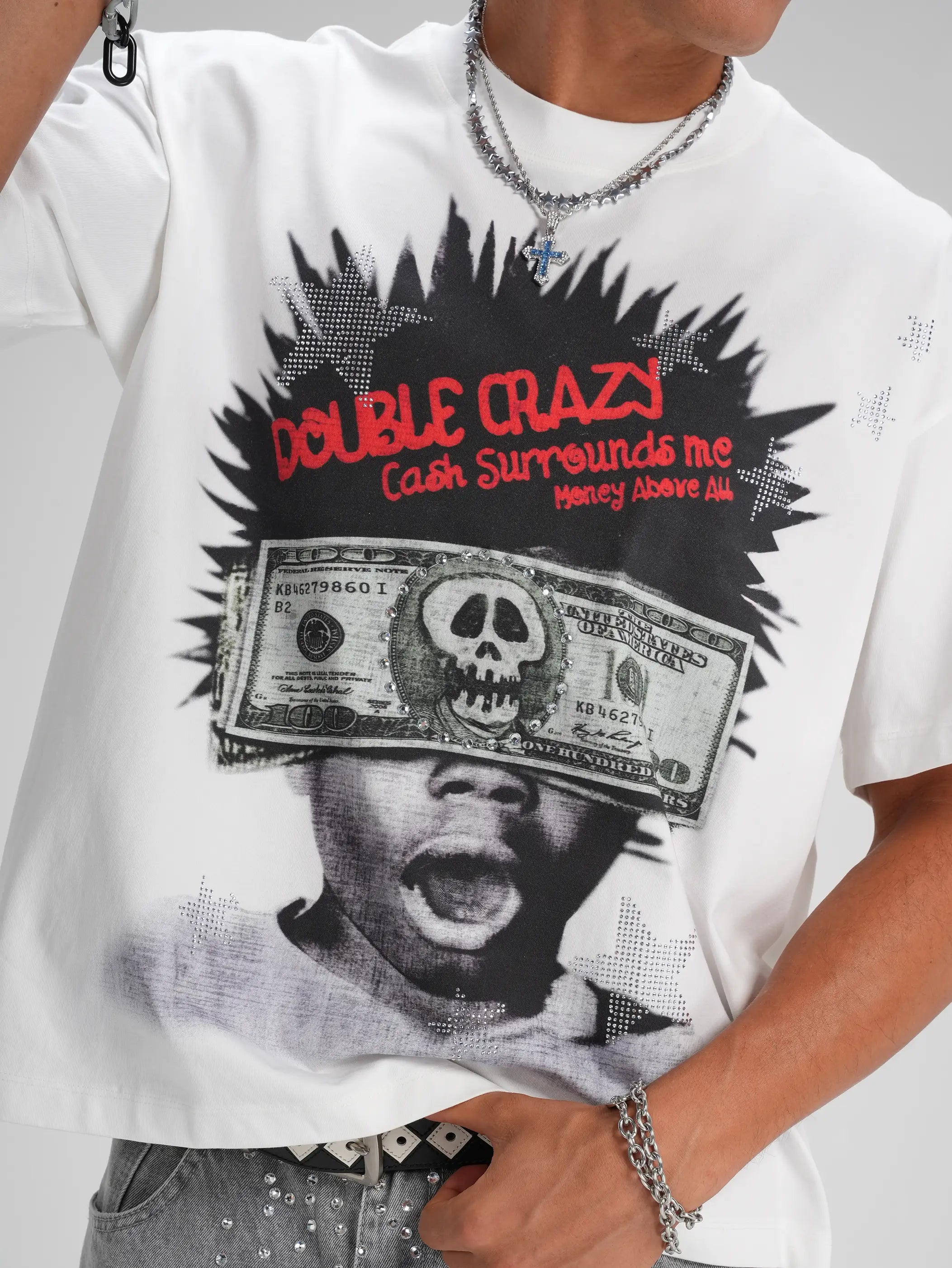 Bling Cash Afro Kid Boxy Tee-573