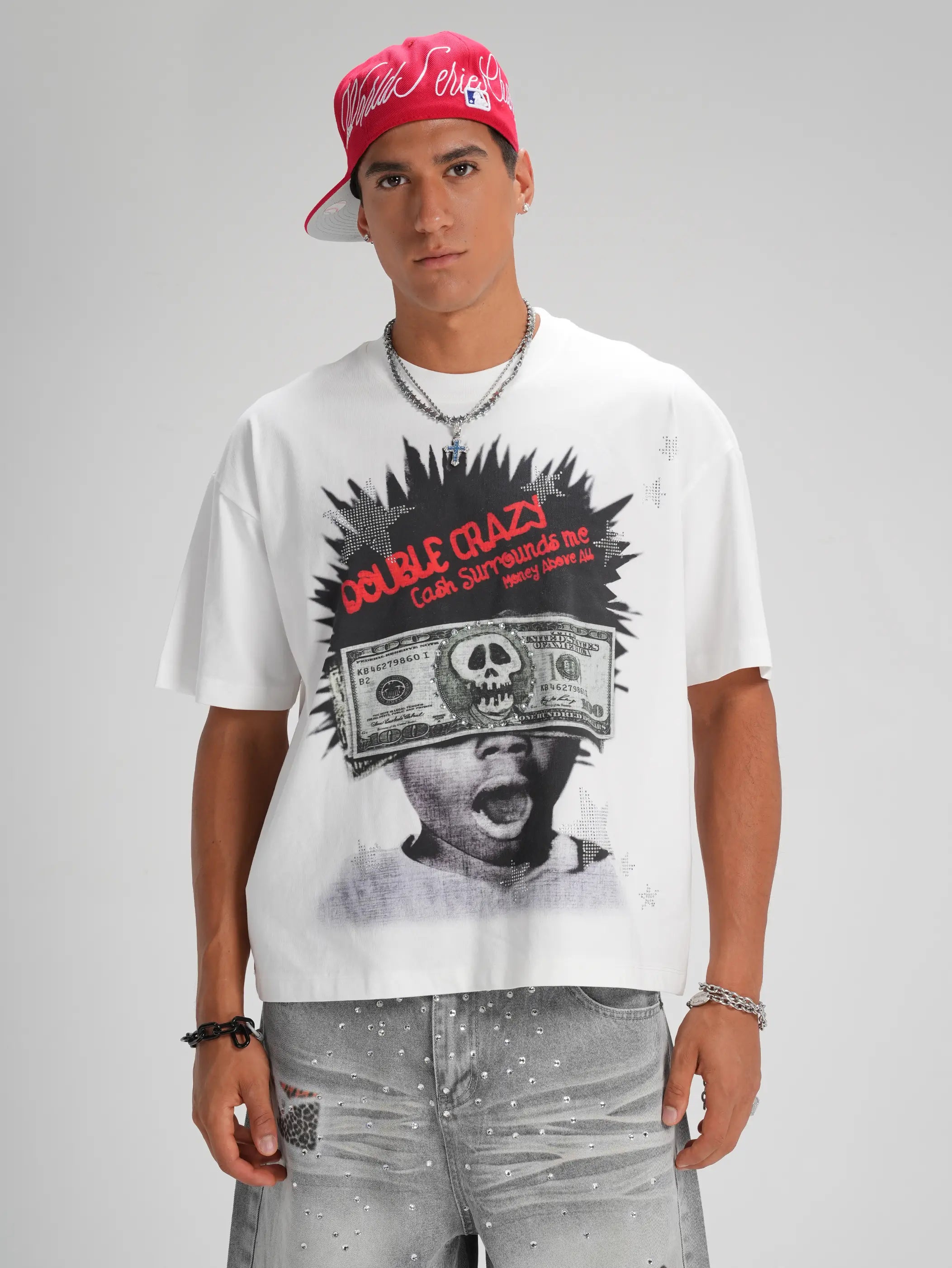 Bling Cash Afro Kid Boxy Tee-573
