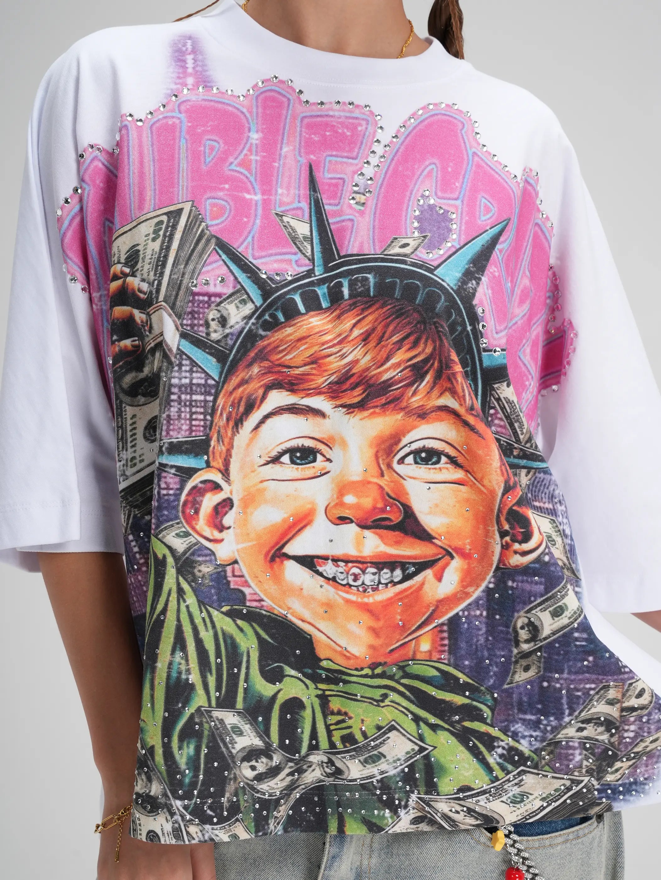 Camiseta Boxy Bling Funny Hustle-576