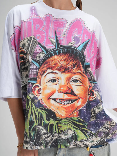 Camiseta Boxy Bling Funny Hustle-576