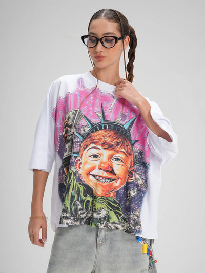 Camiseta Boxy Bling Funny Hustle-576