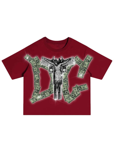Bling Gun Jesus Sorona Boxy Tee-583