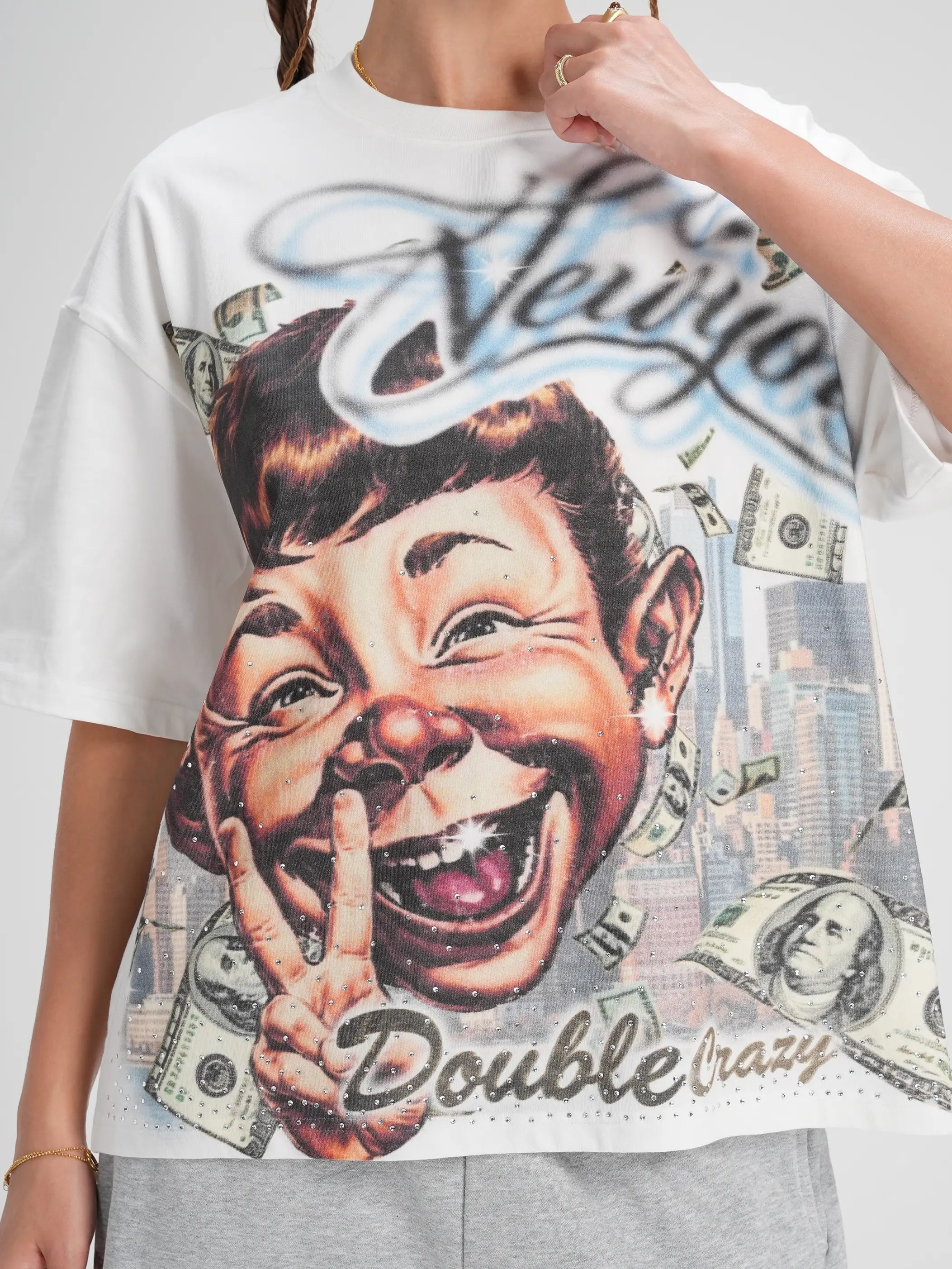 Camiseta holgada con parodia de "Iced Out Money" - 584