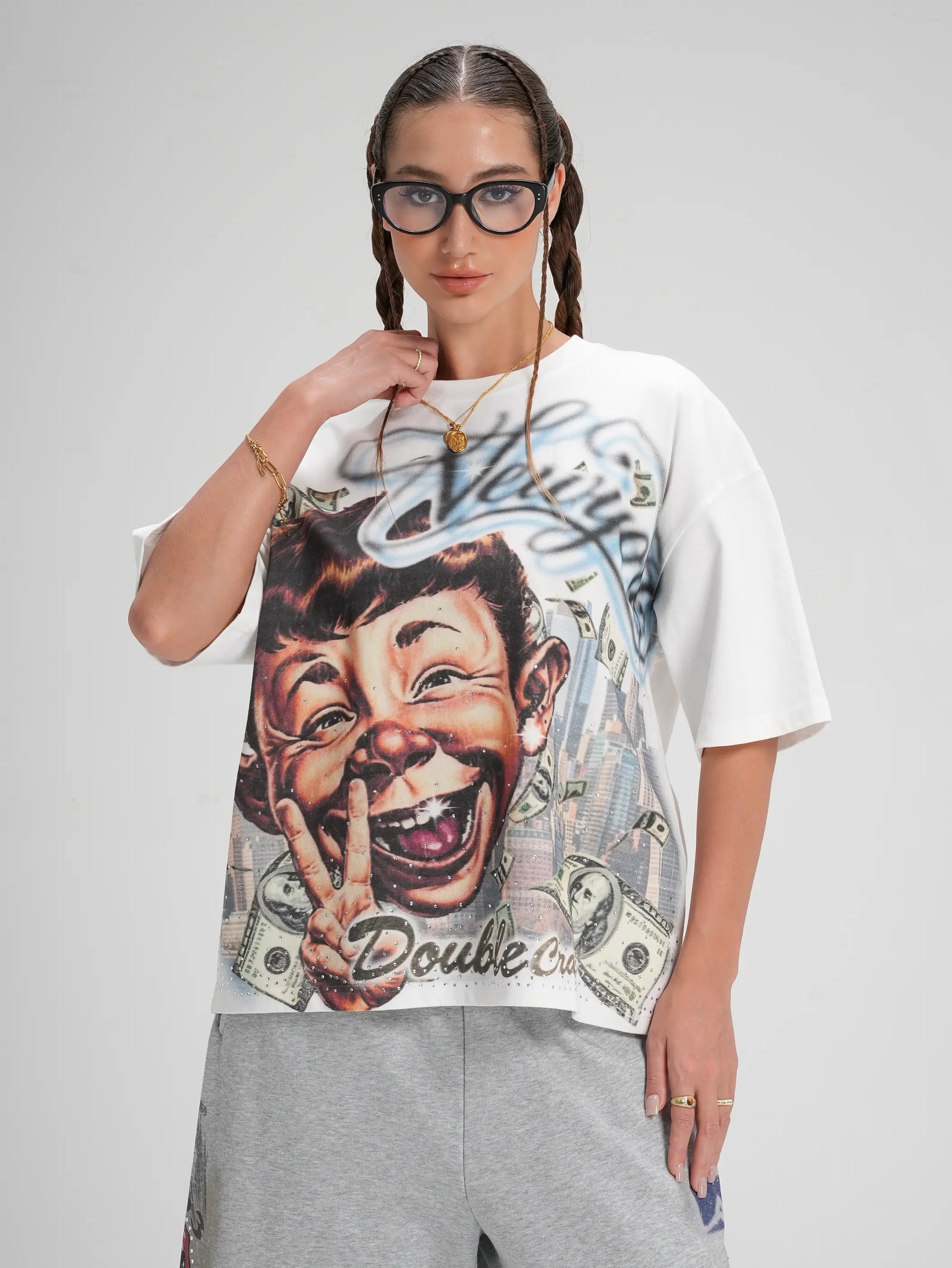 Camiseta holgada con parodia de "Iced Out Money" - 584