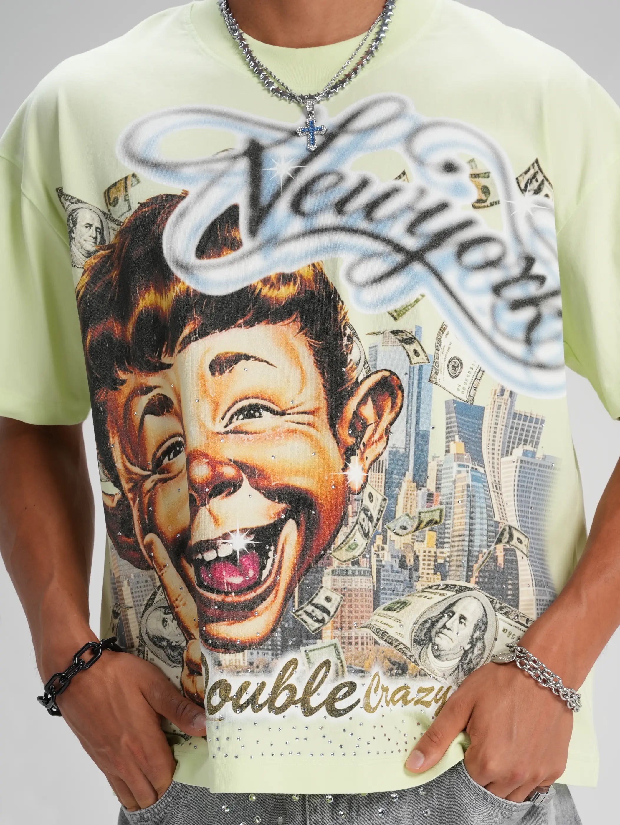 Iced Out Money Parody Boxy Tee-584